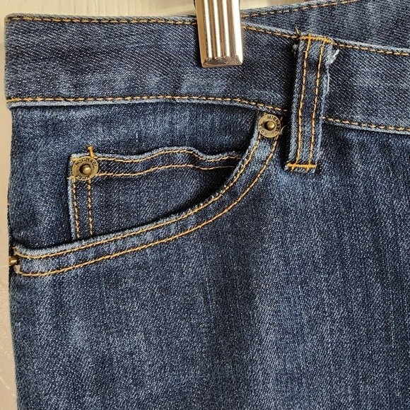 Michael Kors Jeans Flared Legs Dark Wash Denim Mid Rise Cotton Blend Stretch 8 - Picture 12 of 15